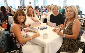 Debbie Greenwald, Norma Augustine, Arlene Singer, and Bonnie Steiner participated in the Jewish Family Service Card Party